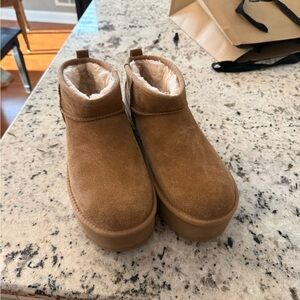 UGG Tan Suede Winter Boots- WORN ONCE